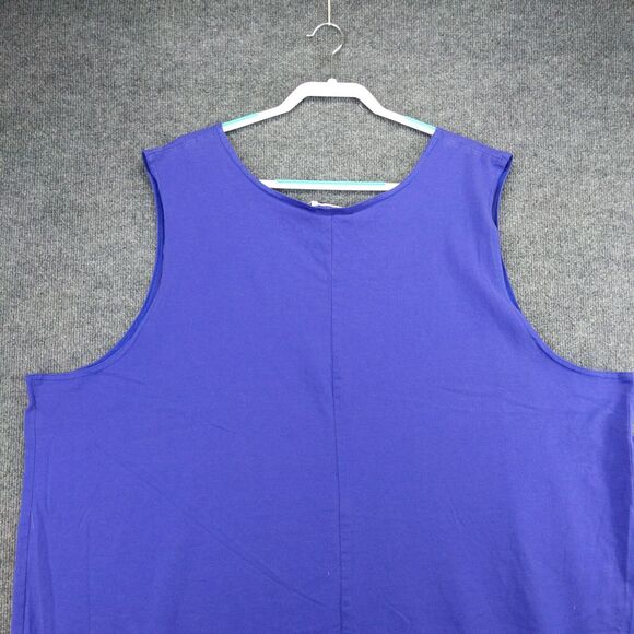 CST Sport Womens Sleeveless Shirt Top Size 4X Purple Embroidered Shells Beach - Picture 9 of 12